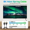 Duttek 8k Hdmi 2.1 kabelis 2.5 m, Hdmi į Hdmi kabelis 48 Gbps, itin plonas Hdmi Male to Male kabelis palaiko 8k @ 60hz, 4k @ 120hz, suderinamas su Tv, monitoriumi, kompiuteriu, XBOX, nešiojamuoju kompiuteriu