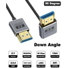 Duttek 8k Hdmi 2.1 kabelis 30 cm, žemyn nukreiptas kampinis Hdmi jungtis į jungtį, 48 Gbps Hdmi kabelis Od2.5 mm, palaiko 8k @ 60hz, 4k @ 240hz, dinaminį Hdr, Earc, skirtas Gh5s, Ps5, XBOX One monitoriui, Pc.