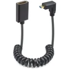 Duttek mikro hdmi į hdmi spiralinis kabelis 2.1, 1.2 m, hdmi 2.1 itin didelės spartos 48 gbps, palaiko 8k @ 60hz, 4k @ 120 hz, tinka nešiojamam kompiuteriui / mobiliajam telefonui / planšetiniam kompiuteriui / projektoriui hdmi jungtis (žemyn)