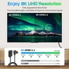 Duttek mikro hdmi į hdmi spiralinis kabelis 2.1, 1.2 m, hdmi 2.1 itin didelės spartos 48 gbps, palaiko 8k @ 60hz, 4k @ 120 hz, tinka nešiojamam kompiuteriui / mobiliajam telefonui / planšetiniam kompiuteriui / projektoriui hdmi jungtis (žemyn)