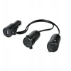 Dvigubas 12/24v 4a lizdas su Usb 1a, 30cm laidas