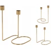 Dvigubas metalinis žvakidė 20 cm 2 žvakėms Home Styling Collection