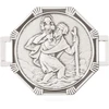 Dviračio medalionas Šv. Kristoforas 4 cm metalinis laikiklis
