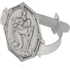 Dviračio medalionas Šv. Kristoforas 4 cm metalinis laikiklis