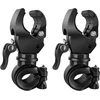 Dviračio žibinto laikiklis, 360 laipsnių besisukantis dviračio žibinto laikiklis, 2 vnt. dviračio žibinto laikiklių, žibintuvėlių spaustukas, universalus dviračio žibintuvėlio laikiklis kalnų dviračiui