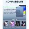 Earto Ipad 11 A16 (2025) / 10th Generation 2022 klaviatūra Ipad 10th Generation su jutikliniu kilimėliu, apšviesta 7 spalvų įkraunama Azerty klaviatūra tamsiai mėlyna