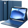 Earto Ipad 11 A16 (2025) / 10th Generation 2022 klaviatūra Ipad 10th Generation su jutikliniu kilimėliu, apšviesta 7 spalvų įkraunama Azerty klaviatūra tamsiai mėlyna