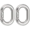 Easiyl 2 vnt. 6 mm nerūdijančio plieno 316 skeltų grandžių jungtys, tvirta grandinės jungtis grandinės sujungimui, 22 x 12 mm, sidabrinė