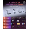 Easysmx X20 belaidis valdiklis Pc su Rgb, bluetooth valdiklis su 2 viename trigeriu ir nuimama hall svirtimi bei mechaniniais mygtukais, 6 ašių giroskopas, suderinamas su Pc/switch/mobiliuoju telefonu, baltas