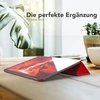Eazy Case dėklas, skirtas Ipad Pro 11 colių [modelis 2018/2020/2021/2022] - 11 colių dėklas, skirtas Ipad 11 Pro - Tabletės viršelis - Smart dėklas stovui - Sulankstomas dėklas Auto Sleep Wake Up Raudona
