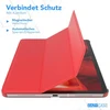 Eazy Case dėklas, skirtas Ipad Pro 11 colių [modelis 2018/2020/2021/2022] - 11 colių dėklas, skirtas Ipad 11 Pro - Tabletės viršelis - Smart dėklas stovui - Sulankstomas dėklas Auto Sleep Wake Up Raudona