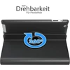 Eazy Case - Tabletės dėklas, skirtas Ipad 2 / Ipad 3 / Ipad 4, apsauginis dėklas 9.7 colių išmanusis viršelis, planšetinio kompiuterio dėklas, besisukantis dėklas 360° pasukamas su stovo funkcija, dirbtinė oda, juodas