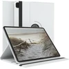 Eazy Case - Tabletės dėklas, skirtas Ipad Pro 6th Generation 2022, apsauginis dėklas 12.9 colių, išmanusis viršelis, planšetinio kompiuterio dėklas, pasukamas dėklas, atverčiamas dėklas 360° pasukimas su stovo funkcija, dėklas iš dirbtinės odos, baltas