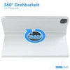Eazy Case - Tabletės dėklas, skirtas Ipad Pro 6th Generation 2022, apsauginis dėklas 12.9 colių, išmanusis viršelis, planšetinio kompiuterio dėklas, pasukamas dėklas, atverčiamas dėklas 360° pasukimas su stovo funkcija, dėklas iš dirbtinės odos, baltas