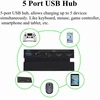 Eboxer 5 prievadų usb 3.0/2.0 didelės spartos plėtimo usb šakotuvas valdiklio adapterio jungtis, skirta sony 4 žaidimų konsolei