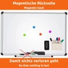 Ecence magnetinis rašiklių laikiklis su 2 skyriais ir magnetine lenta, skirta šaldytuvui, mokyklai, biurui ir visiems magnetiniams paviršiams, baltas