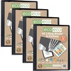 Eco-eco 4 x juodas A5 65% perdirbtas segtuvas su 12 perforuotų kišenių eco045x4