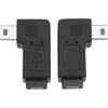 Ecsing 2 mini usb 5 kontaktų kištukų į micro usb lizdą adapterių pakuotė, 90 laipsnių kairės dešinės kampu įkraunamas ir duomenų perdavimo kištuko keitiklio adapteris