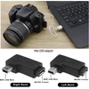 Ecsing 2 mini usb 5 kontaktų kištukų į micro usb lizdą adapterių pakuotė, 90 laipsnių kairės dešinės kampu įkraunamas ir duomenų perdavimo kištuko keitiklio adapteris