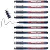 Edding 0,1 mm Profipen - juodos spalvos, 10 vnt.