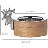 Edzard padėkliukas buteliui Stag (i 18 cm, P 13 cm, A 6,5 cm) mango mediena – serviravimo dubuo, dekoratyvinis dubuo, vaisių dubuo, serviravimo dubuo, apvalus dubuo dekoravimui ir maistui – dubuo kaip dovana