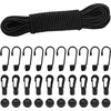 Elastinis lynas 4 mm x 15 m su kabliais ir rutuliukais