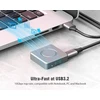 Elecgear išorinis mini Ssd dėklas 2230 Nvme M.2 Pcie Ssd diskams, tik skaitymo Usb 3.2 aliuminio standžiojo disko dėklas su 10 Gbps Usb Type-a ir Type-c kabeliu