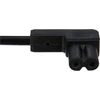 Electraline 95515 maitinimo laidas audio, video, radijo, Sonos Play, kampinis, euro kištukas į dvigubą C7 lizdą, 5 m, juodas, 5 m