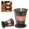 Elegantiškas plieno puodelis gėrimams Julep Cup 360ml rudos ir juodos spalvos