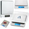 Elektroninės virtuvinės juvelyrinės svarstyklės, itin tikslios, 5000 g/0,1 g su + dviem dubenimis