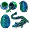 Elevapulse drakono kiaušinis su drakonu, 3d drakonas, 3d spausdintas drakonas, drakono žaislas, drakono kiaušinis, 3d drakonas kiaušinyje, lankstūs sąnariai - idealiai tinka namų ir biuro dekoravimui arba kaip stalo žaislas (žalias)