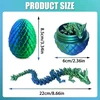 Elevapulse drakono kiaušinis su drakonu, 3d drakonas, 3d spausdintas drakonas, drakono žaislas, drakono kiaušinis, 3d drakonas kiaušinyje, lankstūs sąnariai - idealiai tinka namų ir biuro dekoravimui arba kaip stalo žaislas (žalias)