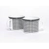 Emaliuotas turistinis puodelis 8 cm | pepitka | 360 ml | emalė