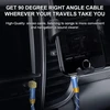 Emk Aux laidas 3.5 mm audio kabelis nailoninis pintas jack kabelis 3.5 ausinėms, išmaniesiems telefonams, garsiakalbiams, namų/automobilio stereo sistemoms, planšetiniams kompiuteriams (3.5 mm Trs stačiu kampu mėlynas, 2.4 m)