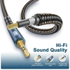 Emk stačiakampis 3.5 mm Aux kabelis, Jack 3.5 mm Trs stereo audio kabelis, Jack į 90 laipsnių Aux kabelis, kampinis kištukas Aux linija išmaniesiems telefonams, automobiliui, Echo garsiakalbiui, Soundbar, ausinėms (0.5 m, Right Angle)