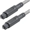 Emk toslink kabelis, optinis audio kabelis 2 m, šviesolaidinis kabelis soundbar, toslink į optinį, skaitmeninis s/pdif kabelis namų kinui, stiprintuvui tv, dvd