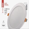 Emos led panelis 18w apvalus 1800lm lubinis šviestuvas įleidžiamas šviestuvas skersmuo 17cm neutrali balta 4000k su led drayveriu itin plokščias montavimo gylis 2.6cm (2 vnt.)