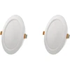 Emos led panelis 18w apvalus 1800lm lubinis šviestuvas įleidžiamas šviestuvas skersmuo 17cm neutrali balta 4000k su led drayveriu itin plokščias montavimo gylis 2.6cm (2 vnt.)