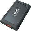 Emtec X210 Elite Portable Ssd 1tb išorinis kietasis diskas, Usb 3.2 Gen1 ir 2.0, Usb-c 3.2 Gen2 į Usb-a, skaitymo ir rašymo greitis iki 500mb/s, su silikoniniu dėklu, juodas