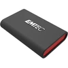 Emtec X210 Elite Portable Ssd 1tb išorinis kietasis diskas, Usb 3.2 Gen1 ir 2.0, Usb-c 3.2 Gen2 į Usb-a, skaitymo ir rašymo greitis iki 500mb/s, su silikoniniu dėklu, juodas
