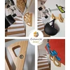 Enhanc3d Designs bambuko medienos riedlentės sieninis laikiklis, modernus patvarus dizainas, riedlentės sieninis pakabukas longboard'ui (1 riedlentė)