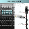 Ercielook Cat6a Patch kabelis 0,5 m (5 vnt.), Cat6a Lan kabelis, 10 Gbps 550 Mhz didelės spartos tinklo kabelis, 28awg gryno vario trumpas ethernet kabelis patch panelei/tinklo spintai