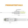 Ercielook Cat8 lan kabelis 0,15 m, 2 vnt., didelės spartos tinklo kabelis 40 gbps su paauksuota rj45 jungtimi, skirtas maršrutizatoriui/žaidimams/modemui