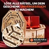 Esc welt medinė paslapčių dėžutė-labirintas - kūrybinga dovanų dėžutė pinigams, kuponams, dovanų kortelėms - 3d medinis dėžutės žaidimas - dovanų galvosūkių žaidimas - dovanų dėžutė paaugliams ir suaugusiems - 3d medinis galvosūkis