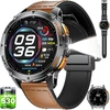 Esfoe dm4 išmanusis laikrodis vyrams su gps, 5atm atsparumu vandeniui, kompasu/barometru, slėgio/aukščio matuokliu, 1,43 colio hd amoled fitneso laikrodis su daugiau nei 170 sporto režimų, širdies ritmo/spo2 matuokliu, skirtas android ios, rudas