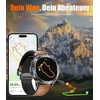 Esfoe dm4 išmanusis laikrodis vyrams su gps, 5atm atsparumu vandeniui, kompasu/barometru, slėgio/aukščio matuokliu, 1,43 colio hd amoled fitneso laikrodis su daugiau nei 170 sporto režimų, širdies ritmo/spo2 matuokliu, skirtas android ios, rudas