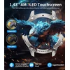 Esfoe gps karinis išmanusis laikrodis vyrams 48 mm / 5atm ir ip69k atsparus vandeniui / 45+ dienų baterija, 1.43 colio amoled išmanusis laikrodis vyrams su telefono funkcija, kompasas, barometras, širdies ritmas, 170+ sporto režimų, fitnesas
