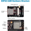 Esp32 cam kūrimo plokštės rinkinys, 2 vnt. esp32-cam wifi bluetooth modulis esp32-cam-mb micro usb į serial port su ov2640 4m atminties kameros moduliu, dviejų režimų, suderinamas su arduino