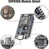 Vaizdo plokštė Esp8266 nodemcu lua v2 kūrimo plokštė ruizhi 3 vnt. esp8266 esp-12f lua wifi nodemcu su cp2102 moduliu type-c sąsaja, suderinama su arduino ide/micropython
