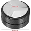 Espresso grūstuvas kavos pupelių presavimo įrankis, nerūdijančio plieno kavos grūstuvas, nerūdijantis kavos pupelių presavimo įrankis 51 mm juodas espresso platintojas namų kavinėms (trimis kampais)